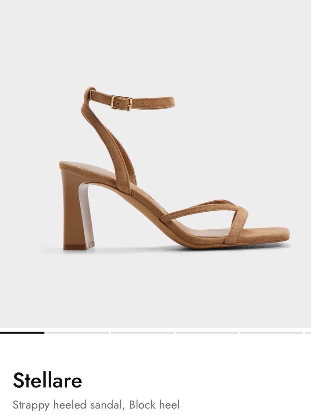 Aldo Stellare Strappy Heel Sandal in Tan
